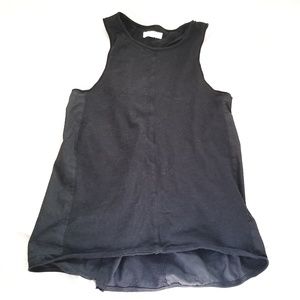 NWOT Madewell Split Back Black Cotton Tank Top